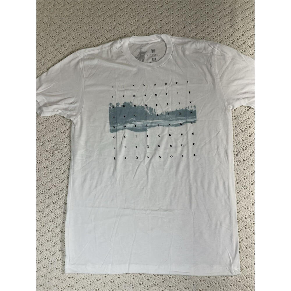 Linksoul Shirt Mens S White The Purest Tee Soft Cotton Golf Tee NEW WITHOUT TAGS